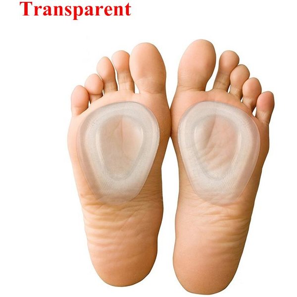 1 Par De Plantillas De Gel Para Pies Almohadillas Para La Bola Del Pie Soporte Neuroma Corredores Metatarsalgia Plantillas De Alivio RáPido Del Dolor Transparente-image