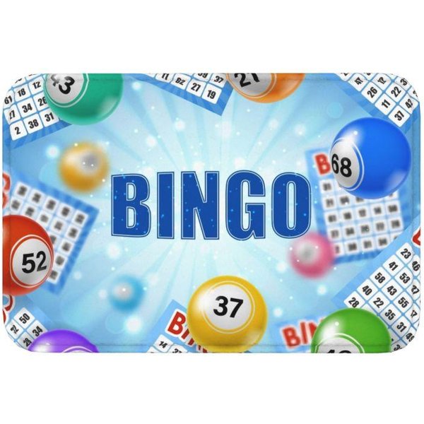 Gra Bingo PiłKi Karty Wycieraczka Mata AntypośLizgowa ŁAzienka Kuchnia Garaż Dywanik Dywan 40*60Cm 40Cmx60Cm-image