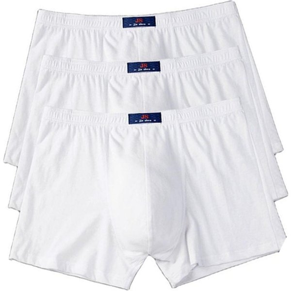 3 Sztuki MęSkie Bokserki BawełNiana Bielizna BiałE Bokserki Majtki MęSkie OddychająCe Majtki L XL 2XL 3XL Xxxl White-image
