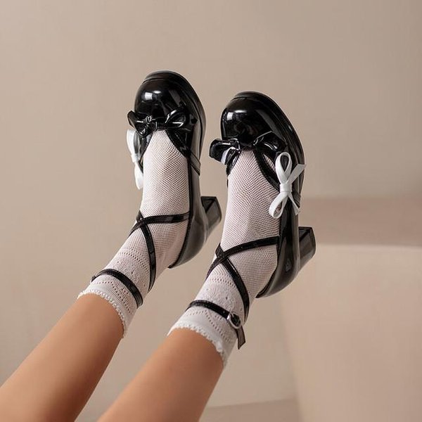 Tallas Grandes 44 45 46, Zapatos De Mujer Nuevos, Zapatos De Punta Redonda, Tacones Altos Para Mujer, Zapatos De Trabajo, Zapatos De TacóN Para Mujer, Tacones Gruesos 37-image
