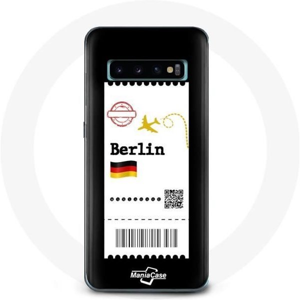 Funda - Samsung - Galaxy S10 Edge - Billete De AvióN BerlíN - Flexible - ProteccióN SintéTica-image