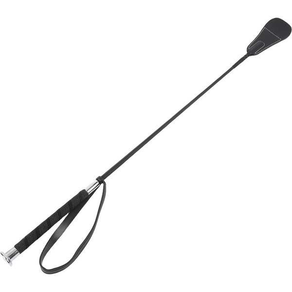 Bat Do Jazdy Konnej Bat Do UjeżDżEnia SprzęT JeźDziecki 68 Cm Z Gumowym Paskiem Na Nadgarstek DłOń Black White-image