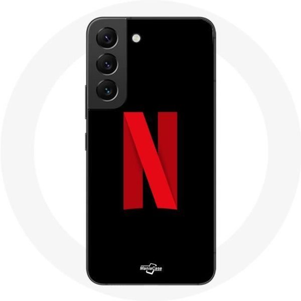 Funda Para Samsung Galaxy S22 Logo De Netflix Rojo Fondo Negro-image