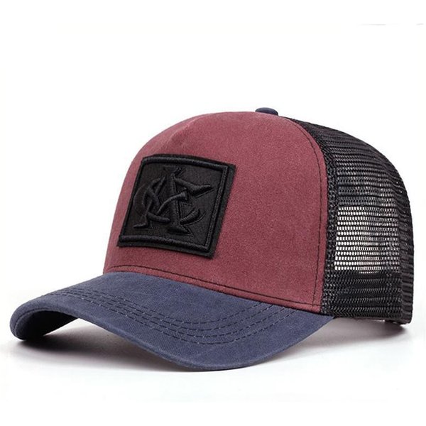 Nowa Prosta Modna OddychająCa Siatkowa Czapka Ca Haftowana Czapka Hip Hopowa Outdoorowa Codzienna Rekreacyjna Czapka Dekoracyjna Unisex Czapka Baseballowa Black-image