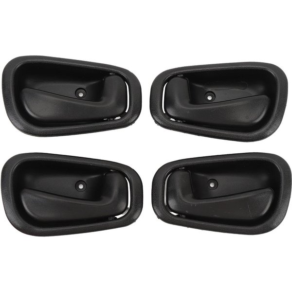 4PCS Manija De Puerta Interior 6920502050C0 Delantera Trasera Interior Manija De Tirador De Puerta Con Clips Repuesto Black-image