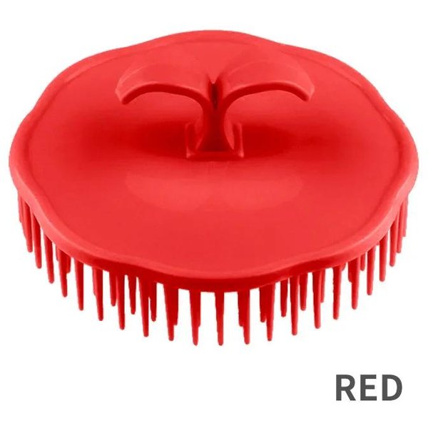 1 Peine Negro Para El Cabello, Masajeador De Cuero Cabelludo, Peine Redondo Para Mujeres Y Hombres, Cepillo De Ducha Para El Cabello, Cepillo Para El Cuero Cabelludo, Herramienta Para Lavar El Cabello. Rojo-image