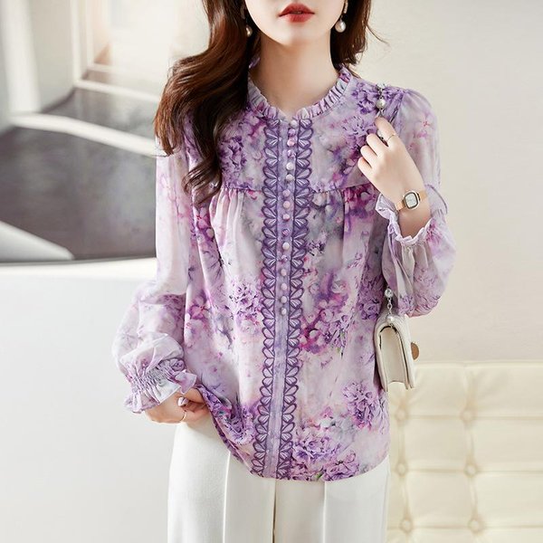 Nueva Camisa De Manga Larga Con Estampado De Industria Pesada Estilo Coreano Primavera Y Verano Estilo Delgado, CeñIda Y A La Moda 2XL Gray-image