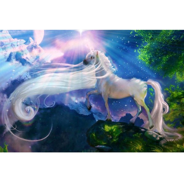 Pintura De Diamante Unicornio De EnsueñO ÁNgel Caballo Bordado ArtesaníAs Bordado De Diamantes Artes De Pared 20X30CM-image