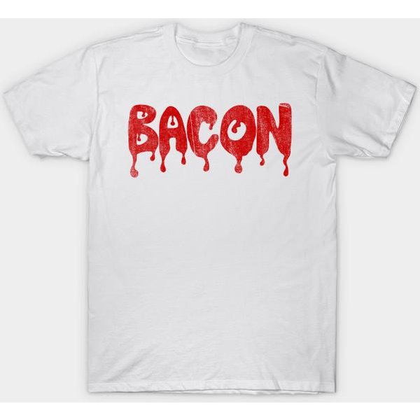 Camiseta Mujer Bacon Estampado Harajuku Kawaii Camiseta Verano Manga Corta Camiseta Top 4XL Blanco-image
