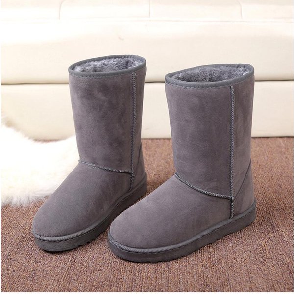 Zimowe Damskie Wysokie Buty śNieżNe Z Rurkami, Wysokie, Czarne Buty, Buty śNieżNe, Damskie Wysokie Buty, CiepłE Buty 36 Szary-image
