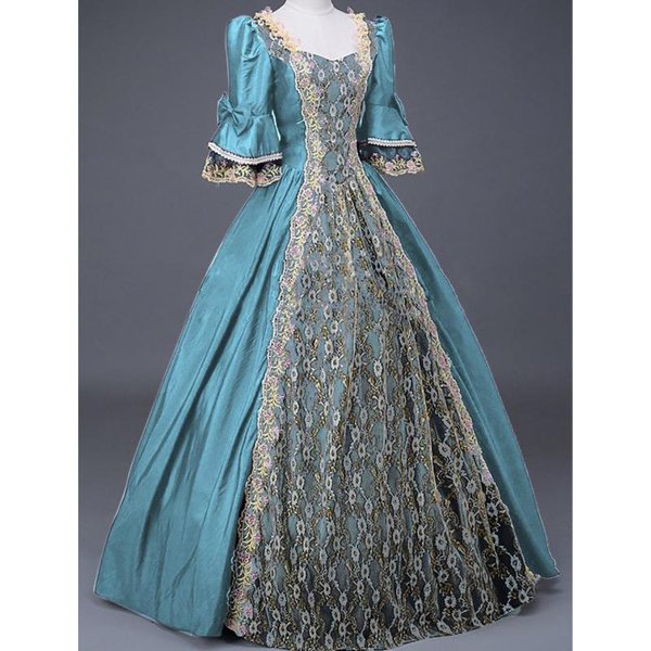 Kobiety ŚRedniowieczna Renesansowa Formalna Suknia Maxi DłUga Na Bal, Imprezę, PałAc, Halloween, Cosplay, Kostium, WiktoriańSka Vestidos Xxxl-image