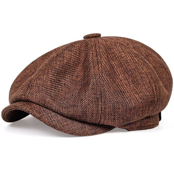 Retro Czapki Gazeciarza MęSkie OśMiokąTne Kapelusze Brytyjskie Kapelusze Malarskie Jesień Zima Berety JodełKa PłAskie Czapki Hip Hopowe Berety Gorras-image