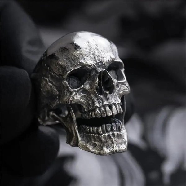 Anillos Exagerados De Calavera De Demonio Punk GóTico Genial Para Hombre Acero Inoxidable 316L Anillo De Calavera Biker JoyeríA Hip Hop De Motocicleta Regalo 9 Black-image