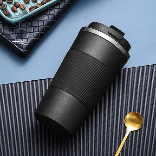 Taza Termo De Acero Inoxidable, Termo A Prueba De Fugas, Taza De Café Al VacíO, Termo De Viaje, Taza Aislada, Botella De Agua 500Ml-image
