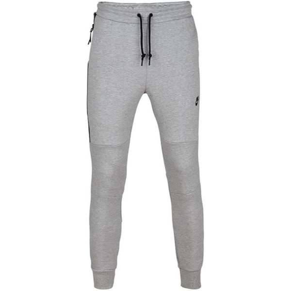 Nike Jednokolorowe Spodnie Sportowe Dzianinowe Z Sznurkiem I Logo MęSkie Szare Czarne 545344-065 XL Gray-image