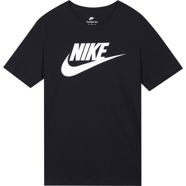 Camiseta Negra De Manga Corta Con Cuello Redondo Y Estampado De Logo Alfabeto Nike Para Hombre Tops BV0629-010 S Black-image