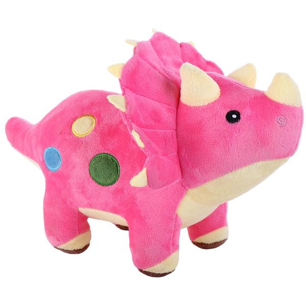 Kreatywne Urocze Pluszowe MięKkie Triceratops Stegozaur Pluszowe Zabawki Lalka Dinozaur Wypchana Zabawka Dinozaury Zabawka Prezenty Urodzinowe RóżA, Czerwony Kolor-image