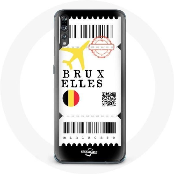 Coque Pour Samsung Galaxy P20 Pro Billet D'avion Bruxelles Belgique-image