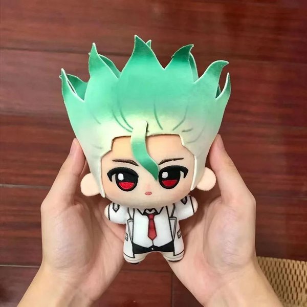 Dr. Kamień Anime Senku Ishigami 10Cm Pluszowa Lalka Kawaii Pluszowa Zabawka MięKki Pluszak Brelok Wisiorek Uroczy Kolekcjonerski Prezent Dla FanóW 10Cm-image