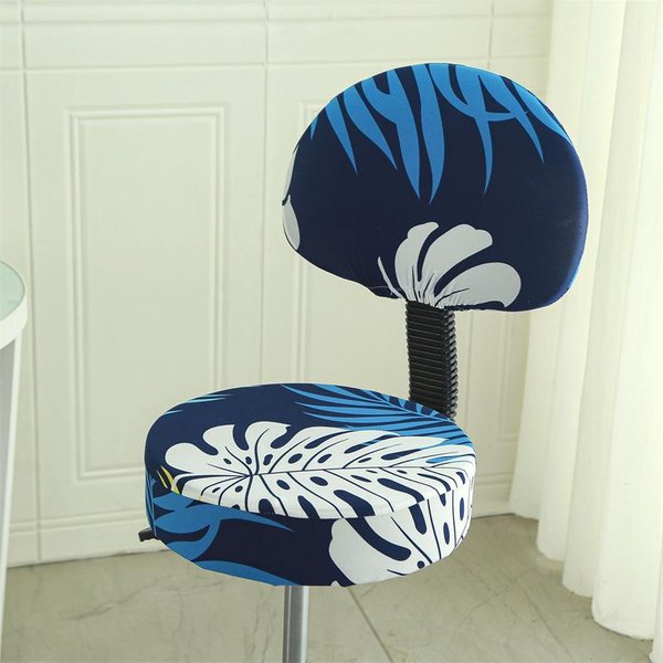 Funda EláStica Universal Redonda Para Silla Taburete Funda Totalmente Inclusiva De ProteccióN Contra El Polvo Funda Moderna Para Taburete De Silla Giratoria De Bar Funda Estampada Para Silla 30 Cm-image