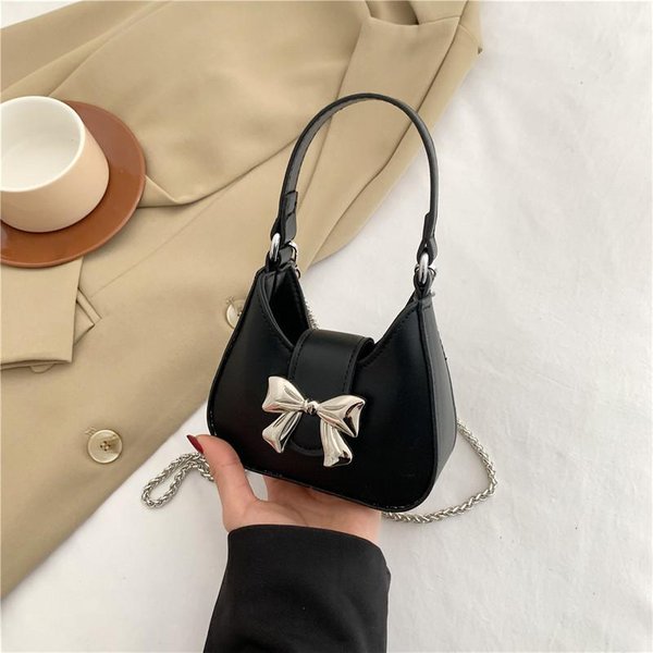 DiseñO De Nicho Hebilla MetáLica Nueva De Lazo Mini Bolso De Hombro De Moda Cadena Bolso Cruzado Para Mujer-image