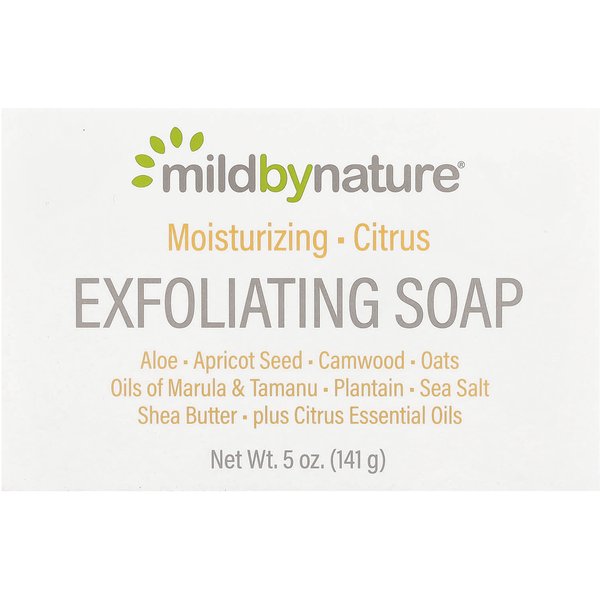 Mild By Nature, Barra De JabóN Exfoliante, CíTrico, 5 Oz (141 G) Gray-image