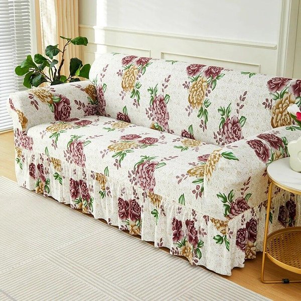 Funda De Sofá EláStica Para Sala De Estar, Funda De Sofá Estampada En Forma De L, Funda Protectora De Muebles Para Sofá, DecoracióN Del Hogar Para Dormitorio Small(90-140Cm)1Pc-image