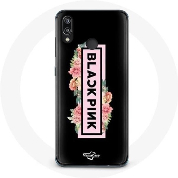 Funda Para Huawei P20 Lite Blackpink Grupo De K-Pop Logotipo Negro Rosa Fondo Negro-image