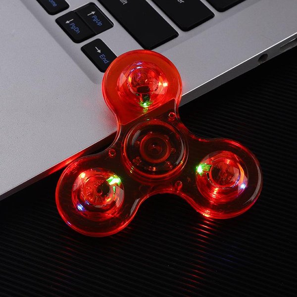 Fidget Spinner Con Luz LED Luminosa, Spinner De Mano Que Brilla En La Oscuridad, Edc, Juguetes Para Aliviar El EstréS Con Los Dedos-image