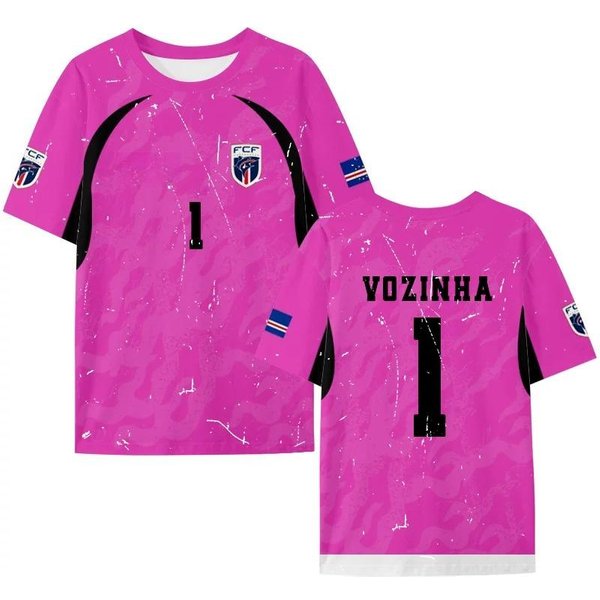 Republika Zielonego PrzyląDka Nr 1 Koszulka Bramkarska Vozinha, Unisex Koszulka Fanowska Z KróTkim RęKawem Na Trening I Mecz 5XL-image