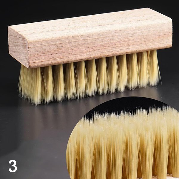 Cepillo De Madera úTil Para Zapatos, Cepillo Para Pulir, Cepillo De PláStico Para Pelo De Cerdo Suave, Cepillo Para Limpiar Zapatillas, Cepillo Para Lavar La Ropa Brown-image