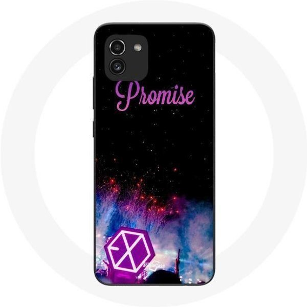 Funda Para Samsung Galaxy A03 - Maniacase - Logo CancióN Prometida - Silicona Negra - Flexible - K-Pop Negro-image