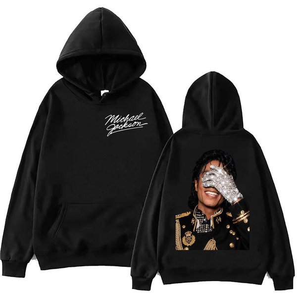 CláSicos De Los 90 Sudadera Con Capucha De Michael Jackson Moda GóTica Sudaderas Con Capucha Vintage Hombres Mujeres Ropa Punk PulóVeres De Rock Streetwear M Negro-image