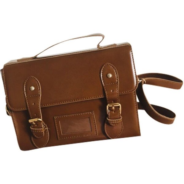 Bolso Cruzado De Hombro ÚNico Para Primavera Y Verano, Simple Y De Gran Capacidad, Elegante Bolso Femenino Estilo Escolar, Bolso De Mano, Bolso Femenino Retro MarróN-image