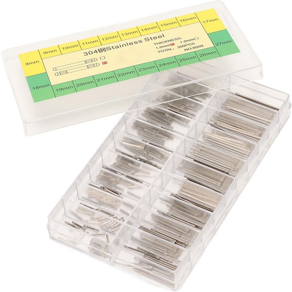 300 Piezas 1.0Mm Pasador De Pulsera De Reloj Acero Inoxidable 8?Pasador De EslabóN De 27 Mm Para Correa De Reloj Para Pasador De Correa De Reloj Beige-image