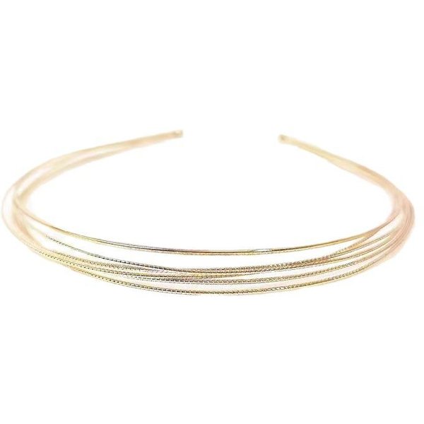 Diadema De Color Dorado Para Mujer, Aro De Pelo De Metal Multicapa, Bandas Para El Cabello, Accesorios Para El Cabello, Aro De Cabeza Suave-image