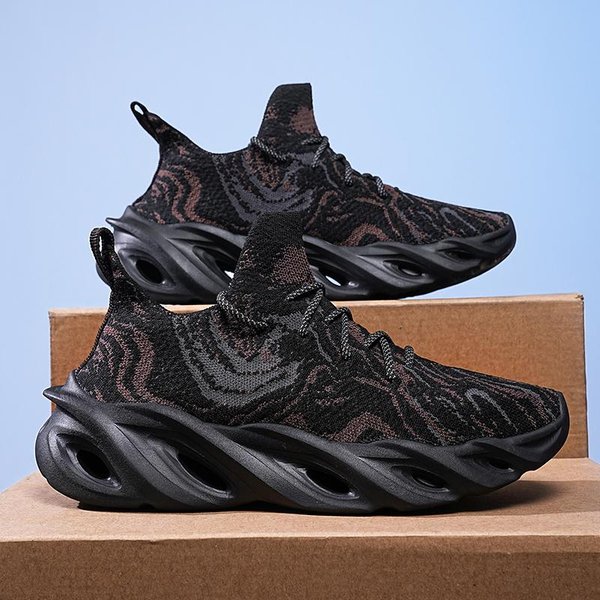 Zapatos De Hombre Zapatillas Hombre Tenis Zapatos De Lujo Zapatos Casuales De Hombre Zapatillas De Entrenamiento Carrera Zapatos Transpirables Mocasines De Moda Zapatos Para Correr Para Mí 46 Black-image