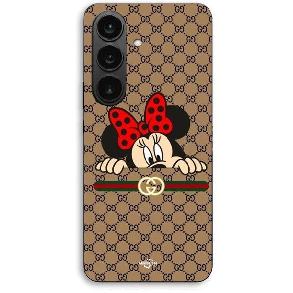 Coque De TéLéPhone - Maniacase - Samsung Galaxy S26 - Silicone Tpu - Noir - Minnie Gucci-image