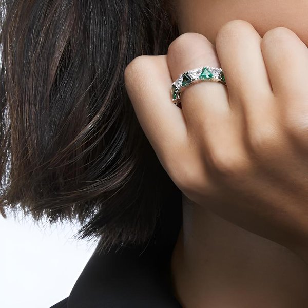 Anillos Swarovski Matrix Mujer Verde 5608529 Green|55 Brown-image