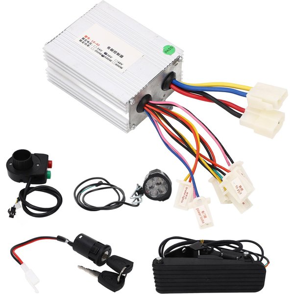 Pedal Acelerador Controlador 36V 500W Juego De Interruptor De Faro Kit De ConversióN Para Bicicleta EléCtrica Triciclo-image