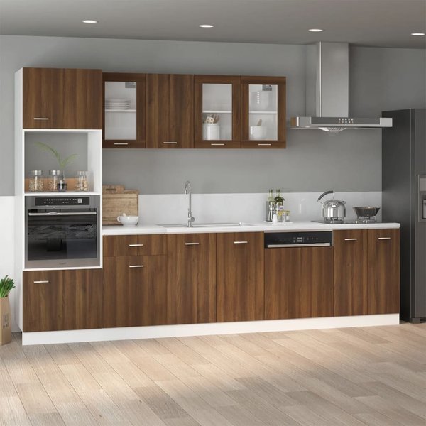 Vidaxl Mueble Bajo Fregadero, Roble MarróN, 80X46X81,5 Cm-image