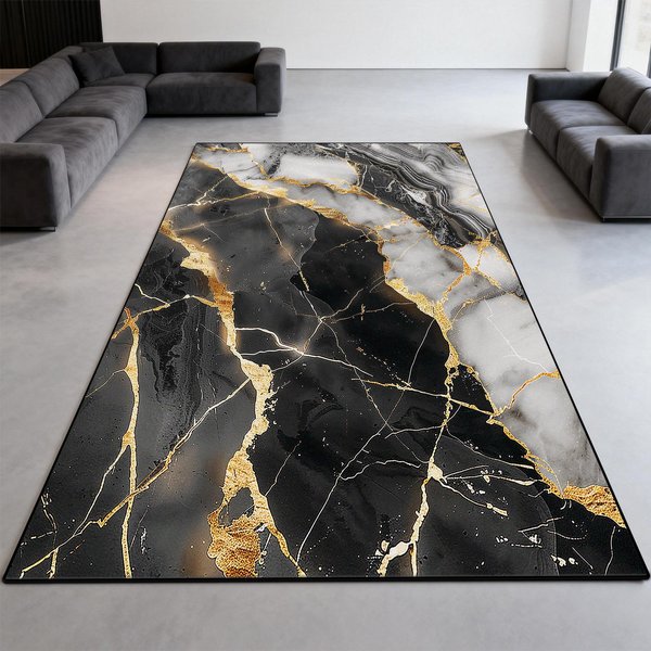 Nowoczesny Abstrakcyjny Dywan Do Salonu Dekoracja Pokoju Estetyczny MięKki Dywan Sypialnie Odpowiedni Salony Biura Mata PodłOgowa Kuchnia 60X90Cm Door Mat-image