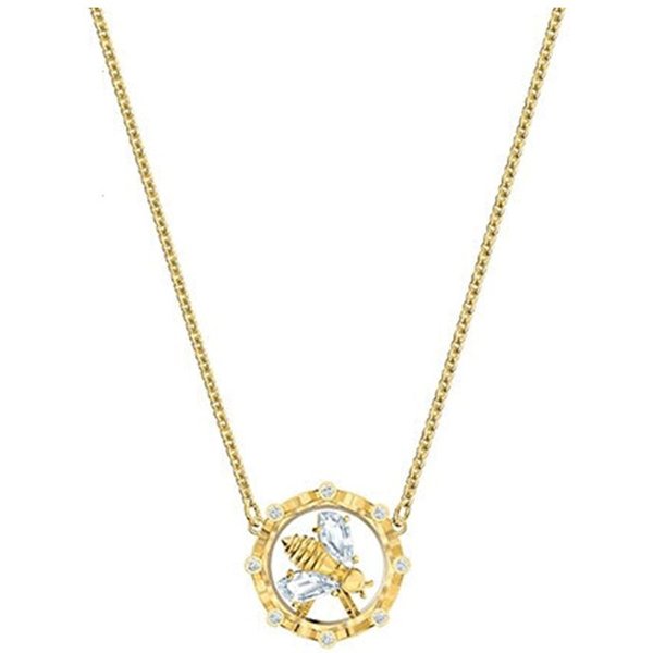 Collar Swarovski Abeja Una Reina Con Elemento De Abeja Collar Para Mujer AleacióN Chapado En Oro Chapado En Plata 5482793 Box (Random Color) Beige-image