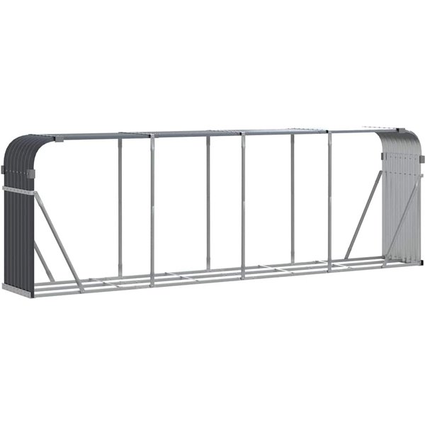 Soporte Para Almacenamiento De LeñA Para Chimenea Antracita 300 X 45 X 100 Cm Acero Galvanizado-image