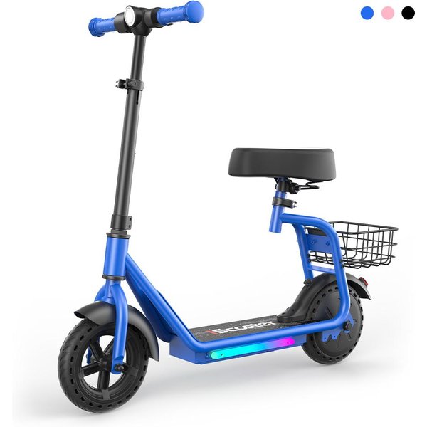Patinete EléCtrico Infantil iScooter Ik7 250W 4.5Ah Ruedas De 8.5'' Asiento ExtraíBle Control Por APP 3 Velocidades AutonomíA 11-15KM Patinete EléCtrico Para NiñOs Azul-image