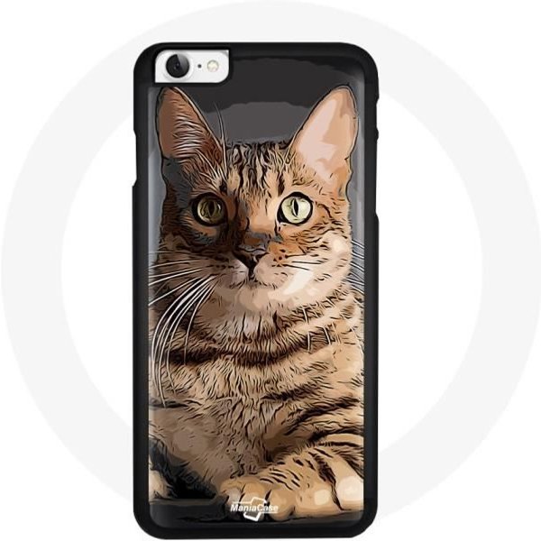 Funda - Maniacase - Iphone 5/5S - RíGida - Negra - Gato Gatito Bengal-image