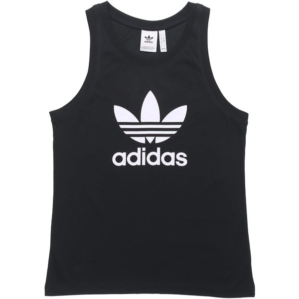Camisetas Sin Mangas Adidas Originals Trefoil Para Hombre Cuello Redondo Moderado Recto F M Black-image