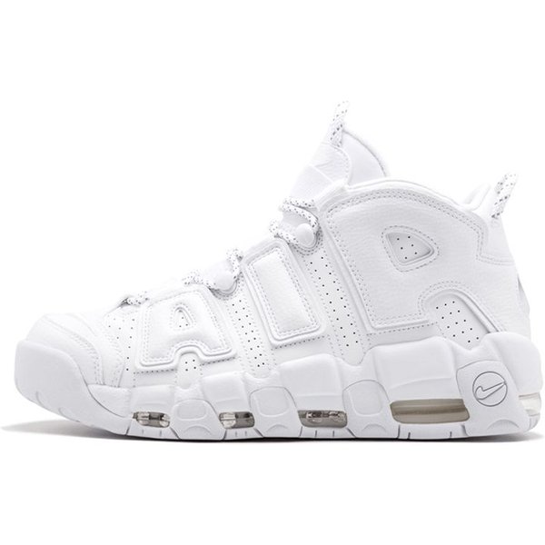Zapatillas Unisex Nike Air More Uptempo Triple White Blanco-Blanco 921948-100 44 White-image