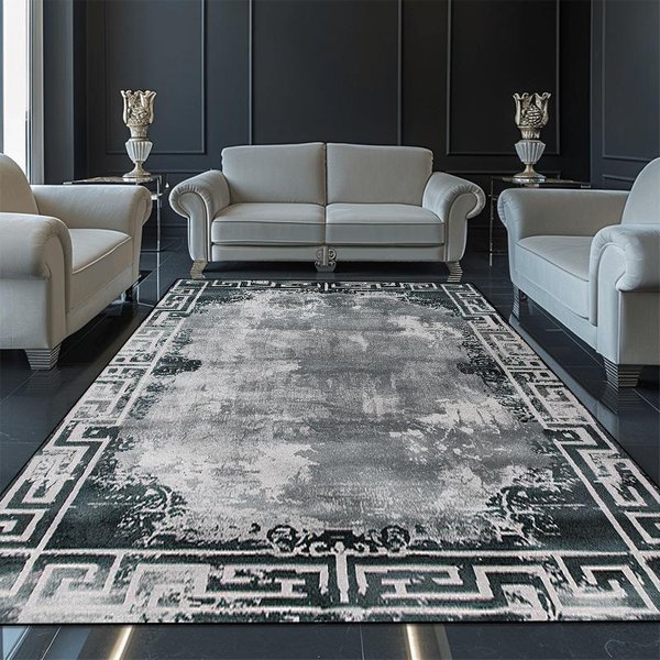 Luksusowe ZłOte DużE Dywany Do Salonu Europa Ameryka Dekoracja Dywanowa Do Holu Willi Dywanik Pod Kanapę AntypośLizgowy Mata Pod Stoliki Kawowe 80*120Cm Gray-image