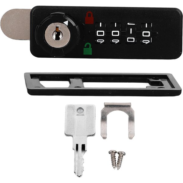 Cerradura De CombinacióN MecáNica De 4 DíGitos Con Dial ContraseñA Seguridad CajóN Zapatero Archivador-image
